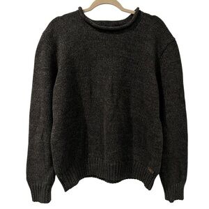 Polo Ralph Lauren Vtg Roll Neck Pullover 100% Cotton Knit Sweater | Gray | Large